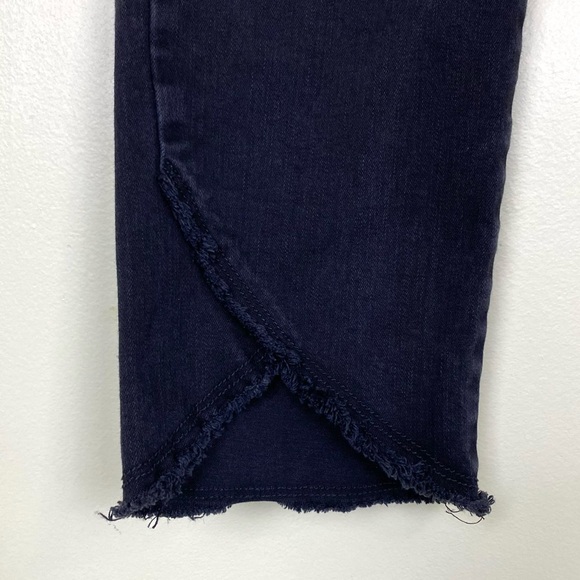 NYDJ Women's Black Mid Rise Jeans Capri Crisscross Tulip Raw Hem, Size 2 - Picture 6 of 16